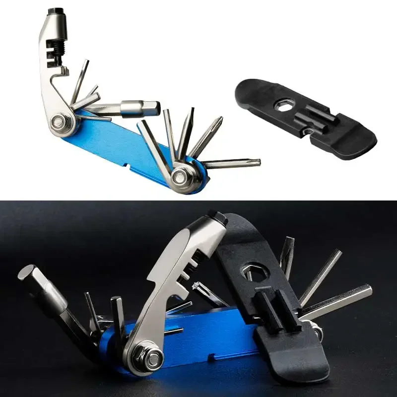 Bicycle Repair Tool Kit Multi 14 in 1 Alloy Steel Maintenance Tool Set Cross Screwdriver Chain Cutter 2