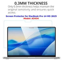 Screen Protector for 14Inch MacBook Pro 14 2025 Released M5 Model A3434 Tempered Glass for MacBook Pro14 M5 2025 NoteBook Film - Image 5