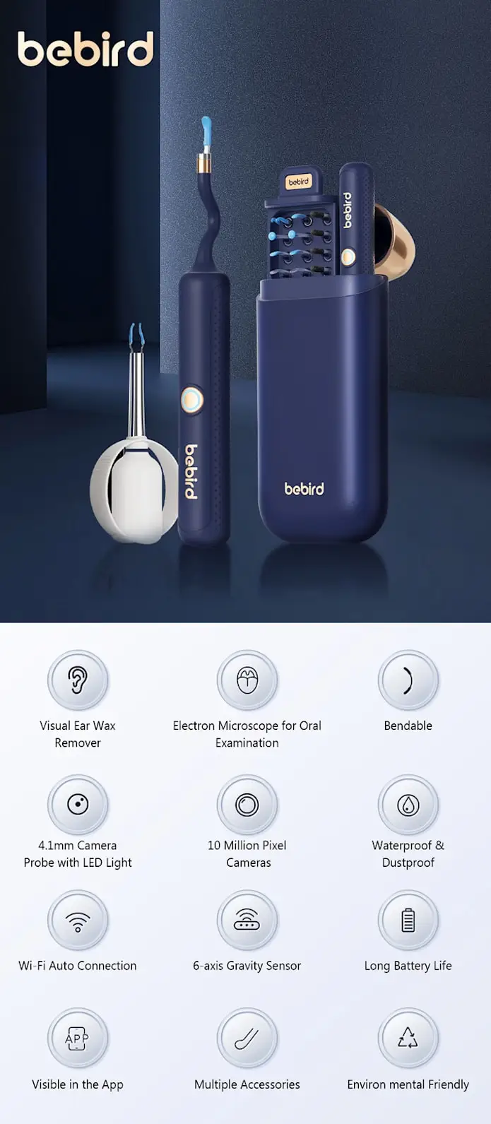 Bebird Visual Earwax Removal Kit With Hd Camera And Tweezers_voghion.com