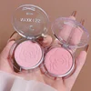 Embossed Petals Blush Peach Pink Orange Tint Makeup Blush Palette Cheek Contour Rouge Cosmetics Long-lasting Face Brightens 5