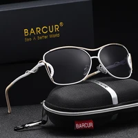 BARCUR-Lunettes de soleil polarisées vintage pour femmes, accessoires de marque à la mode, décontractées, en déclin, en métal, UV400 6