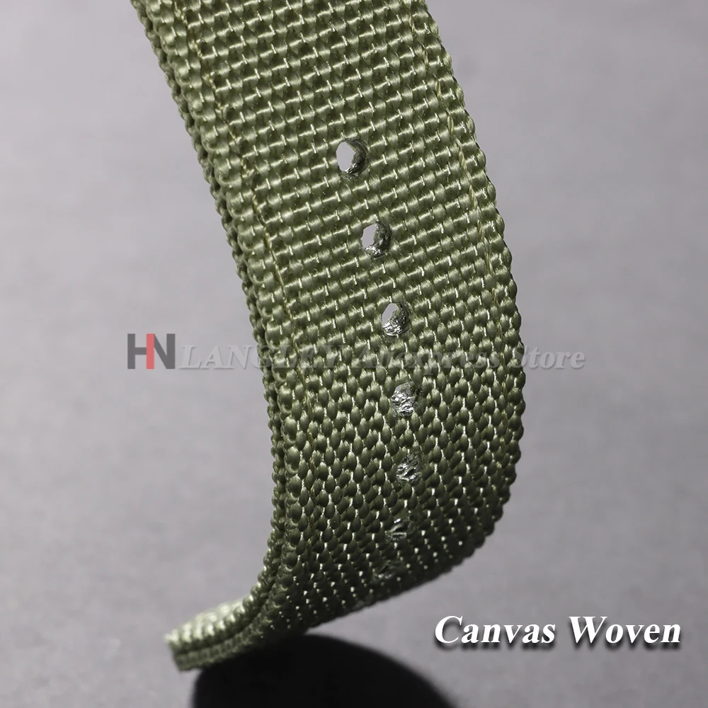 Durable Nylon Canvas Quick Release Watch Band - Sporty Woven Strap