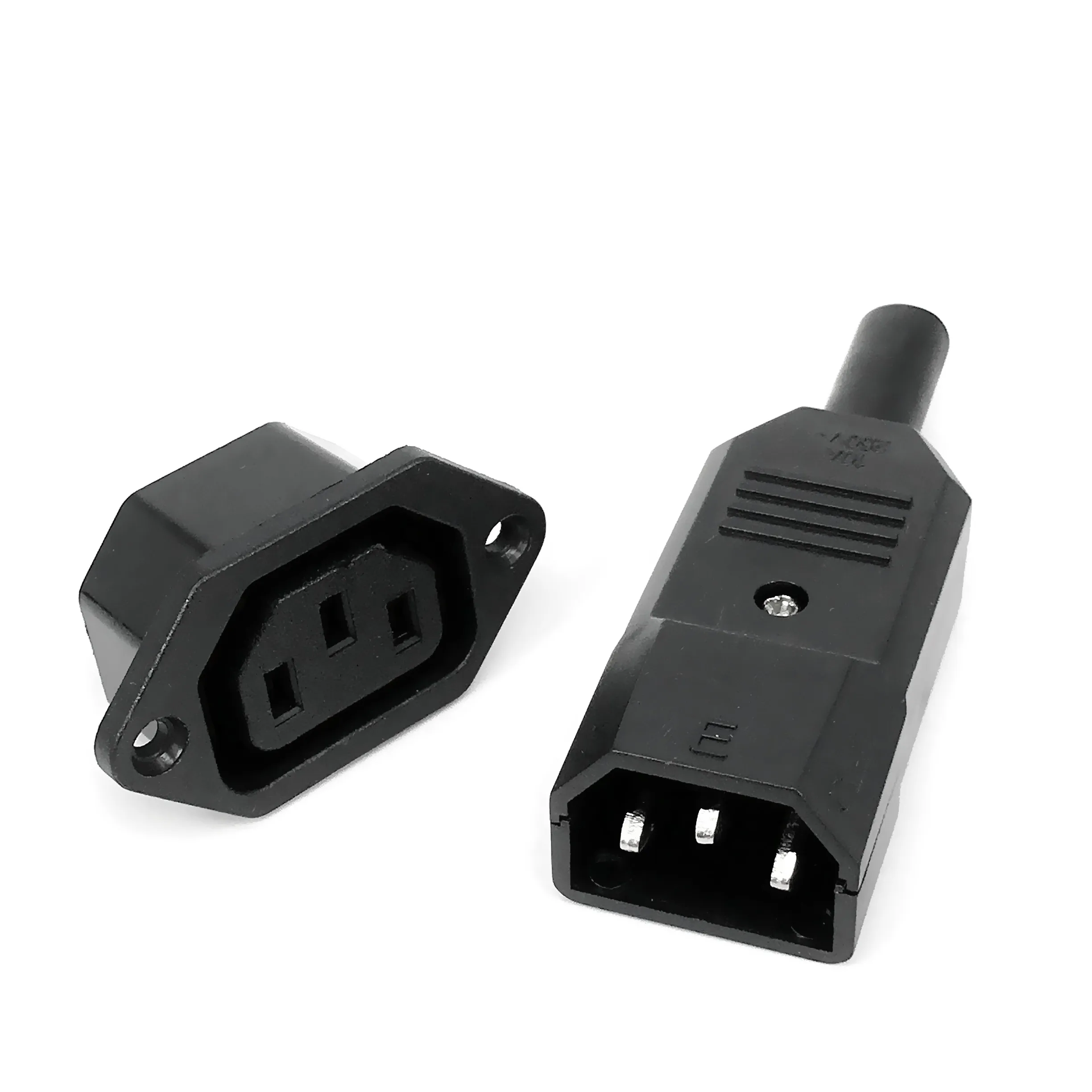 Electrical Socket IEC320 C14 C13 3 Female Male Inlet Plug Connector 3pin Socket Mount