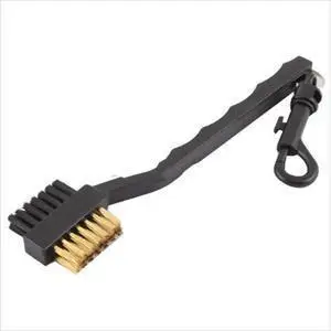 

High quality 2 Sided Brass Wires Nylon Cleaning Kit Tool Golf Brush Clip Groove Ball Cleaner Hot