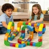 Electric Train Set, Flexible Race Track, 3D Embedded Layouts Train Track Set, Rail Cube Building Toy, Children's Christmas Gifts