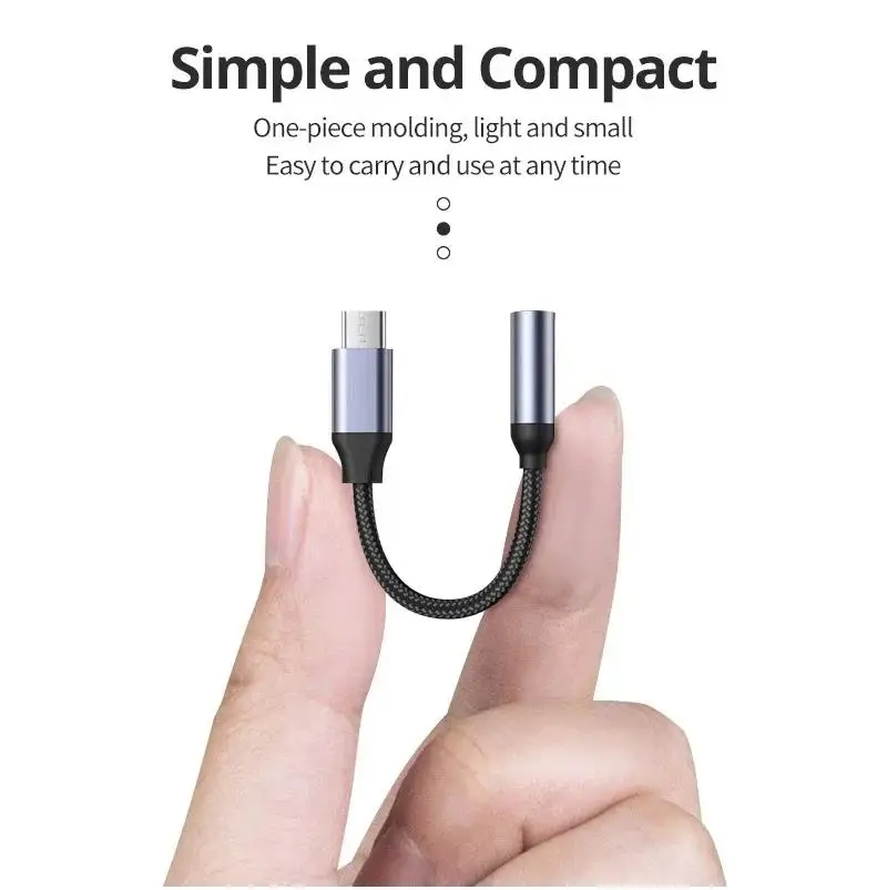 USB 타입 C to 3.5mm 오디오 잭 어댑터 플러그 앤 플레이 유선 헤드폰용 USB C to 3.5mm 이어폰 오디오 케이블 커넥터 어댑터