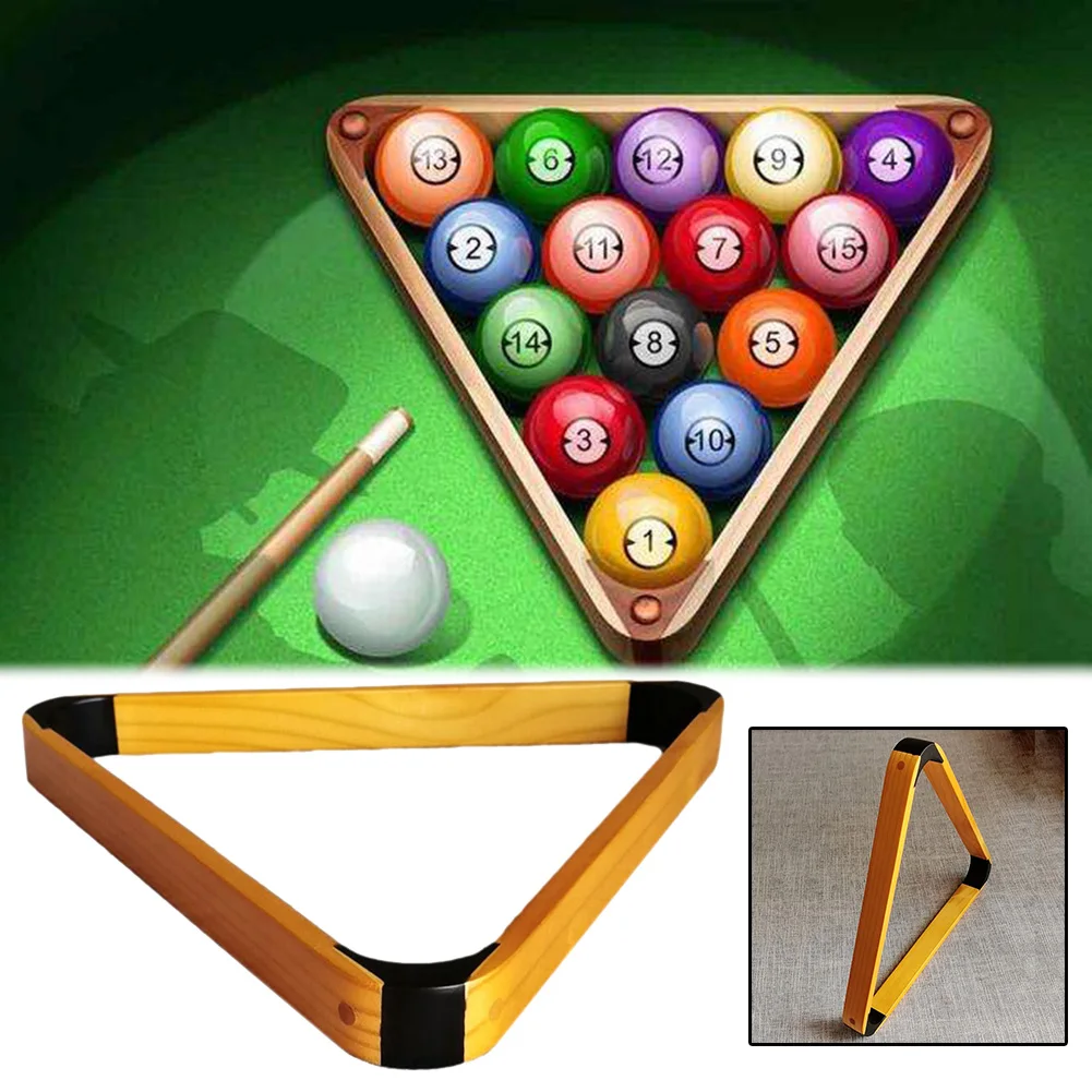 

57.2MM Solid Wood Billiard Ball 8 Pool Ball Triangle Frame Racks 2-1/4 Billiard Accessory For Home Playroom Billiard Table Room