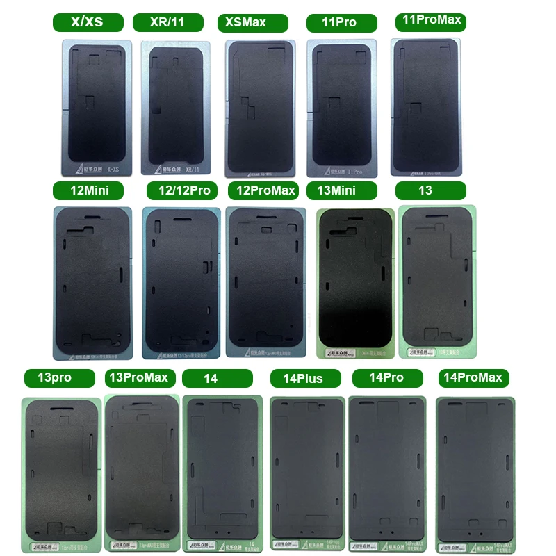 New 2024 LCD Lamination Mold Silicone Black Pad Mat With Frame Mould For iPhone 8 to 14 Pro Max