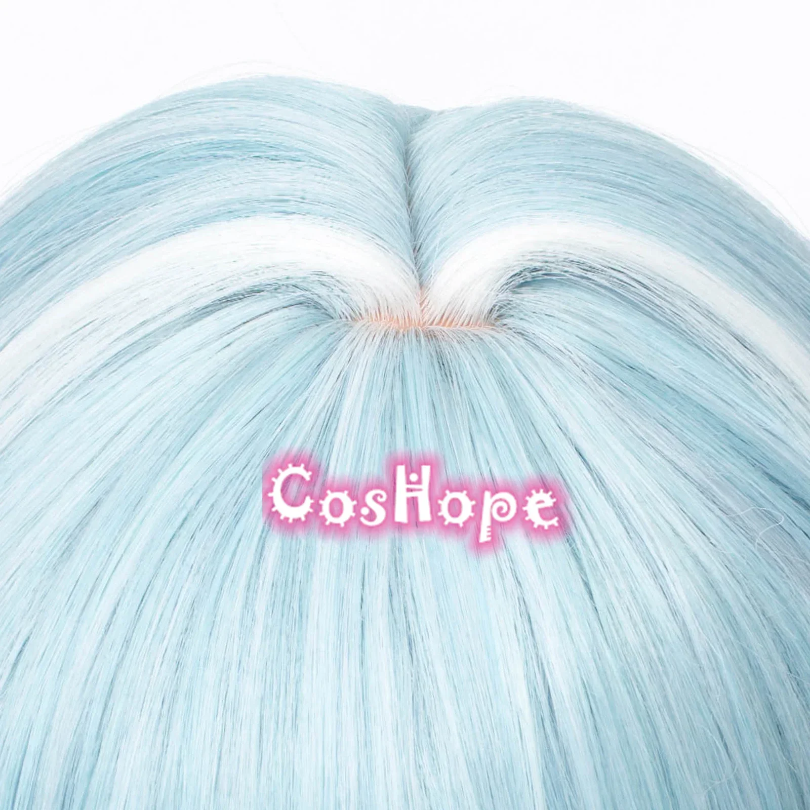 Cosplay Prop Eula Cosplay Wig Women 48cm Short Wig Blue White Cosplay Anime Wigs Heat Resistant Synthetic Wigs Halloween