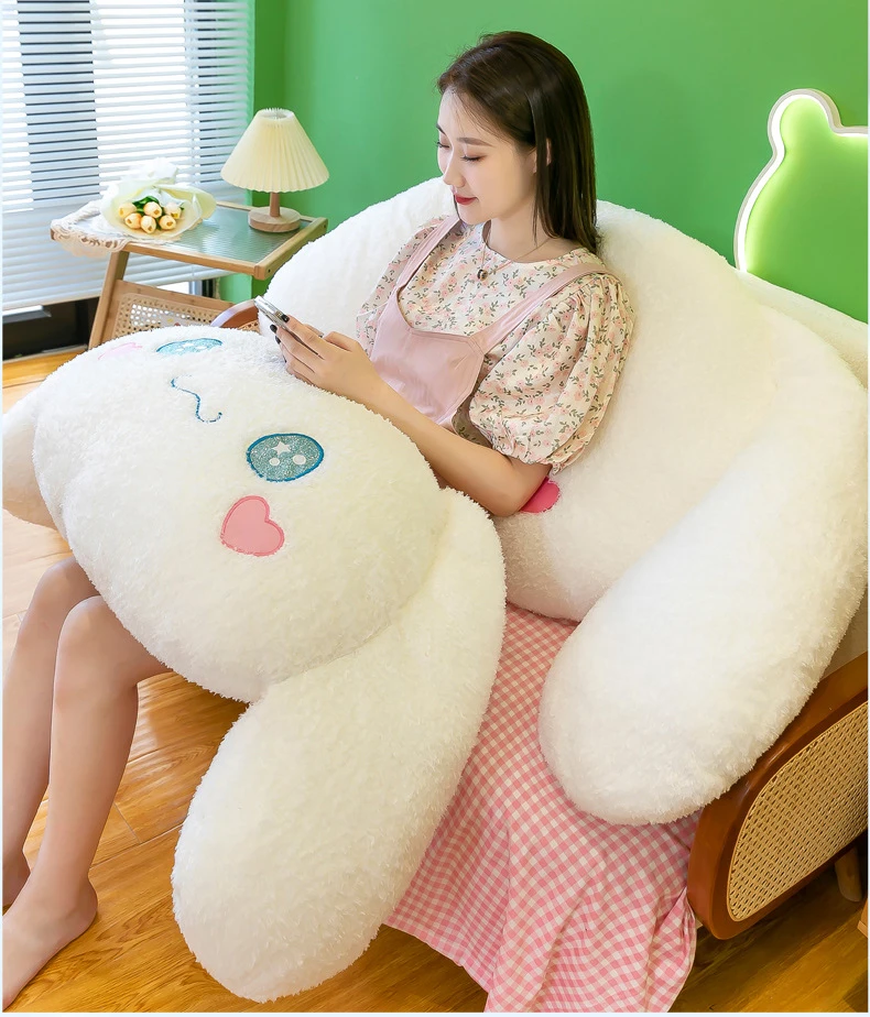 Sanrio Plush Large Size Cinnamoroll Cushion Kawaii Sleeping Plushies Soft Stuffed Pillow Home Decor Girl Gift