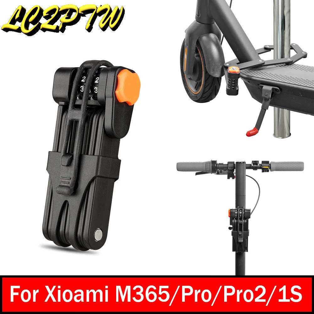 

Foldable Password Lock Anti-theft Chain Cable Padlock Electric Scooter for Xiaomi M365 Mi3 Max G30 Safety Portable Locks Parts