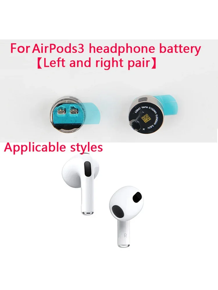 AirPods Proの交換用バッテリー,イヤホン,充電式,1, 2, 3, 4世代