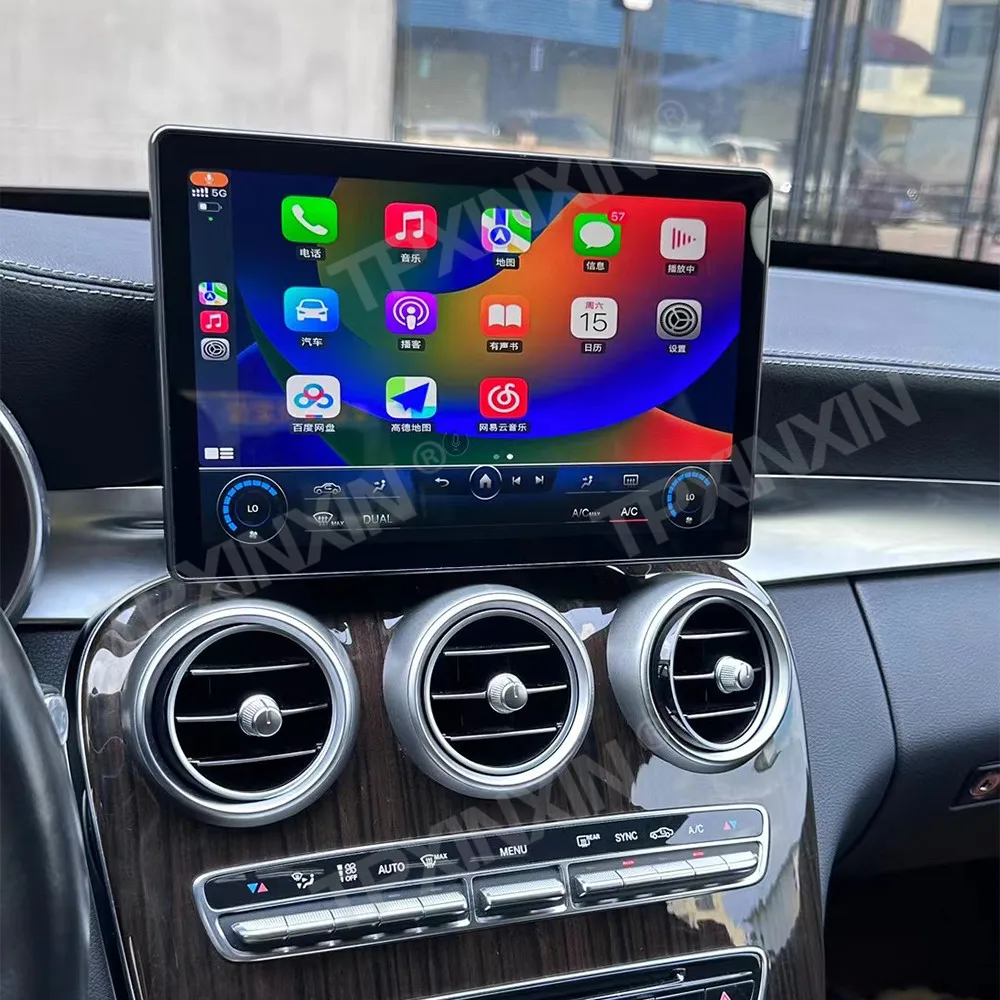 Maybach-Autoradio avec Écran Tactile HD et Navigation GPS, Lecteur de Limitation, BiomWild, 11.5 Pouces, pour Mercedes Benz W205 C GLC 2015-2019