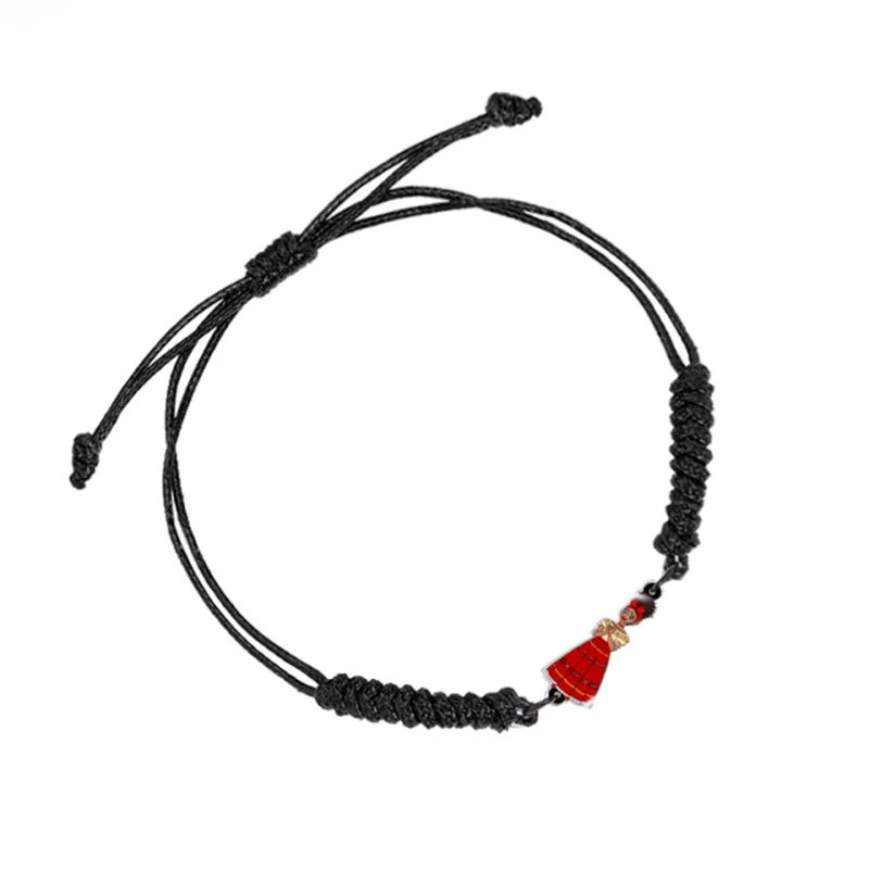 thumbnail image 1 of Pulsera ajustable de acrílico con Isabela de Disney, brazalete de cuerda de tejido epoxi hecho a mano, Mirabel, rojo y negro, regalo, 2022, 1 of 5