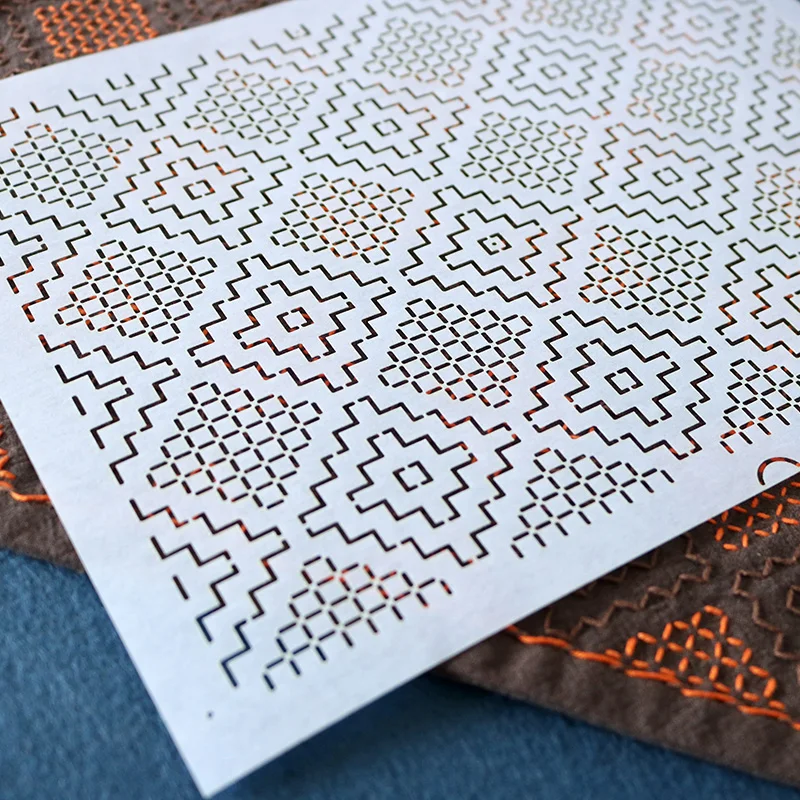 New Style Sashiko Template Sashiko Stencil Soft Template For Sashiko