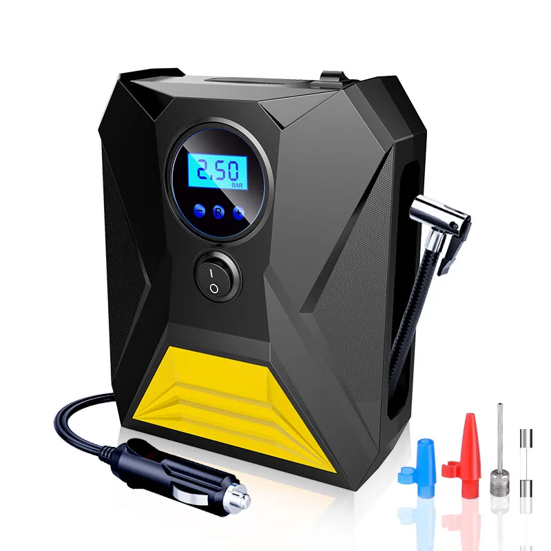 Air pump LEIBOO corded portable car 12V 150PSI electric tire inflator motorcycle bike ball LED light air compressor