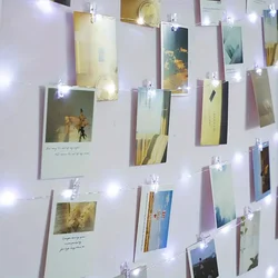 Illuminating LED Fairy Photo Clip String Lights for Bedroom, Christmas, Parties, Weddings, and Decorations (WHITE)