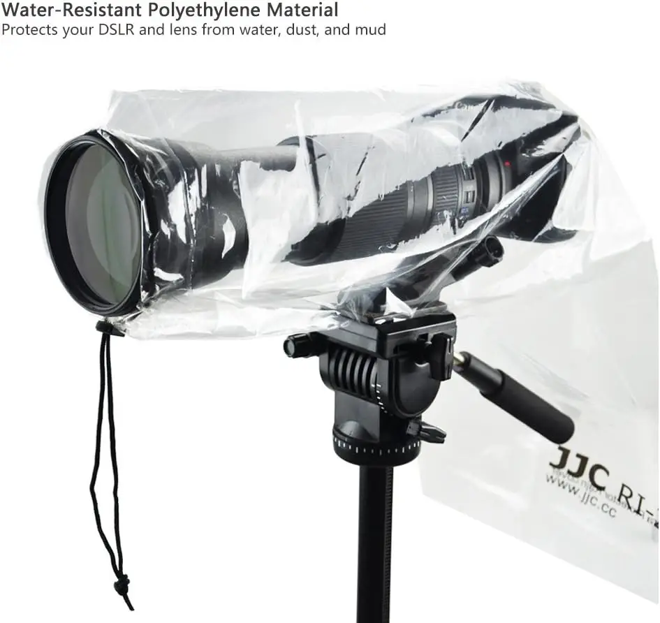 JJC 2개 카메라 레인커버 (렌즈 또는 플래시 포함) 캐논 EOS 4000D 90D 80D 77D 70D 5D 6D 7D Rebel T8i T7i T7 T6i T6 T5i A7R 용