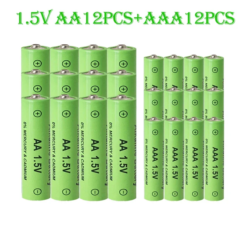 

AA + AAA Rechargeablebattery AA1.5V9800mAh/1.5VAAA 8800mah Alkaline Battery Remote Control Computer Shaver Replace Ni-Mh Battery