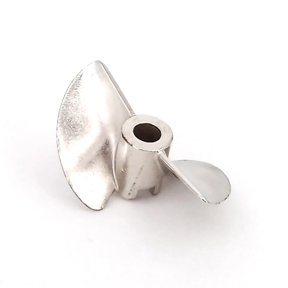 Pièce de rechange Volantex : hélice 40mm en métal, arbre 5mm, pas P1.4, vue détaillée.