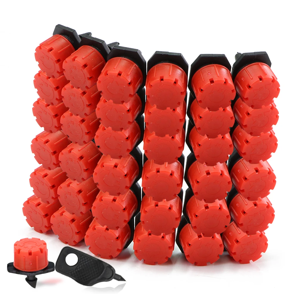 30-1000pcs Adjustable Irrigation Drippers Sprinklers 1/4'' Emitter Dripper Micro Drip Irrigation Sprinklers for Watering System Drip Irrigation Drip Irrigation Sprinklers