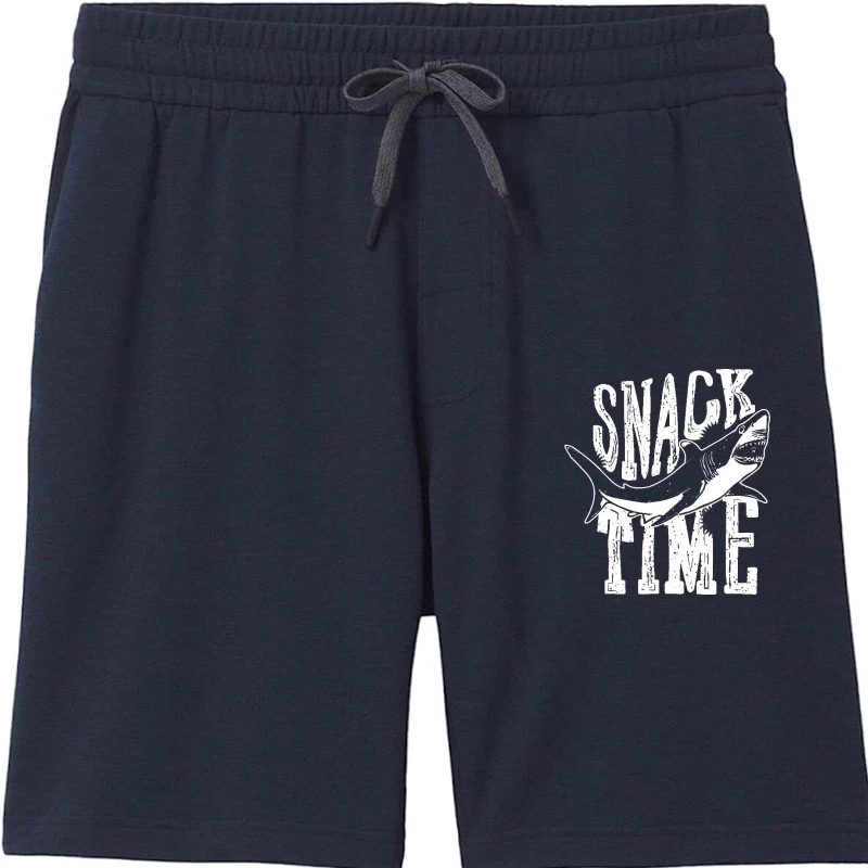 Shark Snack Time Eat Great White Week Funny Funny Tight Cotton Men Shorts Street Christmas Shorts