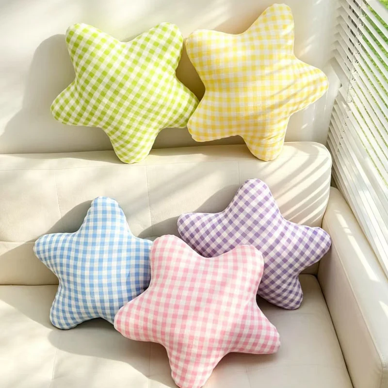 Whimsical Star Plush Decorative Pillow for Bedroom & Living Room
