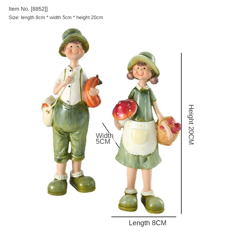 

American Country Resin Hanging Feet Couple Doll Decoration Outdoor Garden Lawn Figurines Ornaments Courtyard Villa Sculpture Art