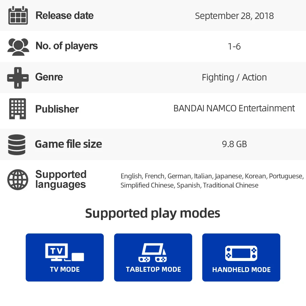 Nintendo Switch Game Dragon Ball Fighter Z Physical Card Fighting Action for Switch OLED Lite