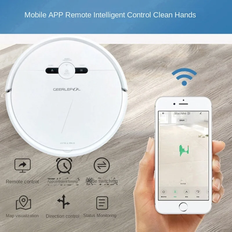 

Household Sweeping Robot Automatic Mopping and Suction Intelligent APP Control Planning Type Cordless Vacuum Cleaner