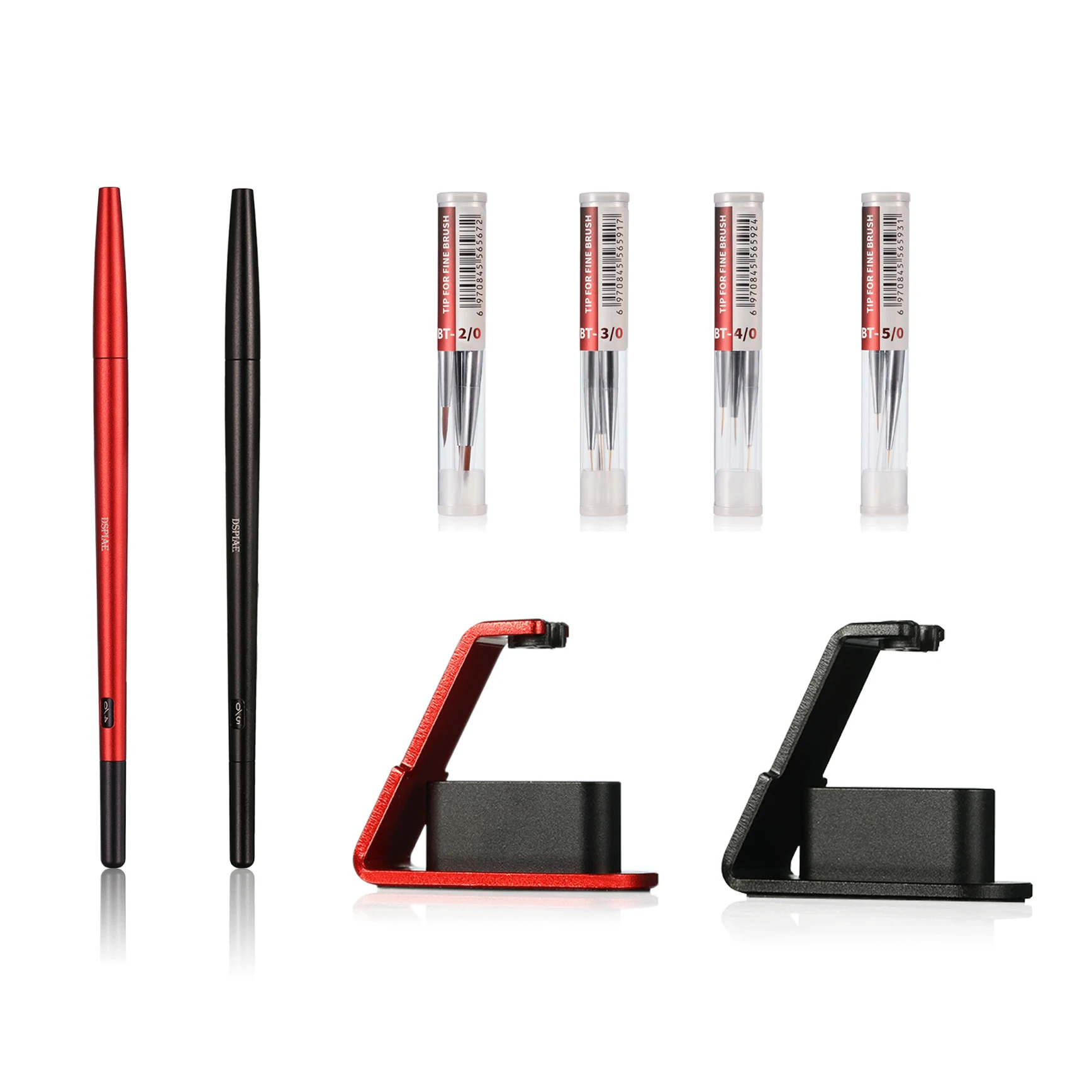 

DSPIAE Aluminium Alloy Interchangeable Fine Tip Brush Fine Brush Stand Brush Tips