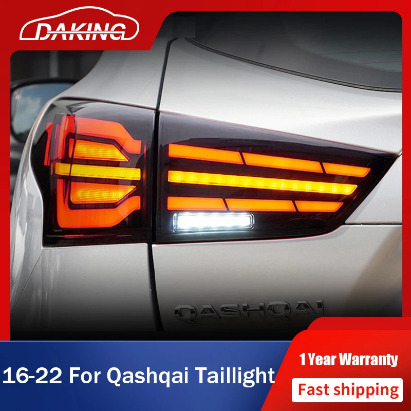 

Car LED Taillight Assembly for Nissan Qashqai Rogue 2016-2022 Tail Lights DRL Animation Dynamic Moving Turn Signal Brake Parking