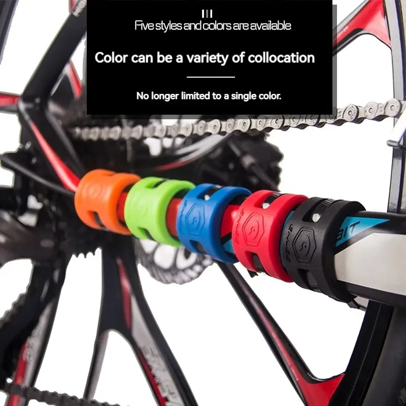 4pcs ENLEE Rubber Bicycle Chain Protector Road Mountain Bike MTB Frame Silicone Protection