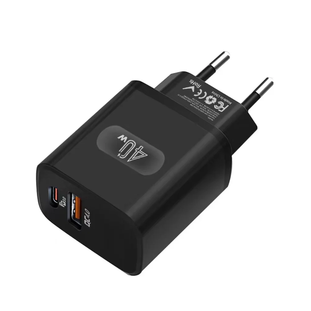 40W USB-C Fast Charger Adapter PD Wall Charger block PD QC 4.0 PPS Dual Port Type C Charger for iPhone Samsung Xiaomi oppo vivo — view 5