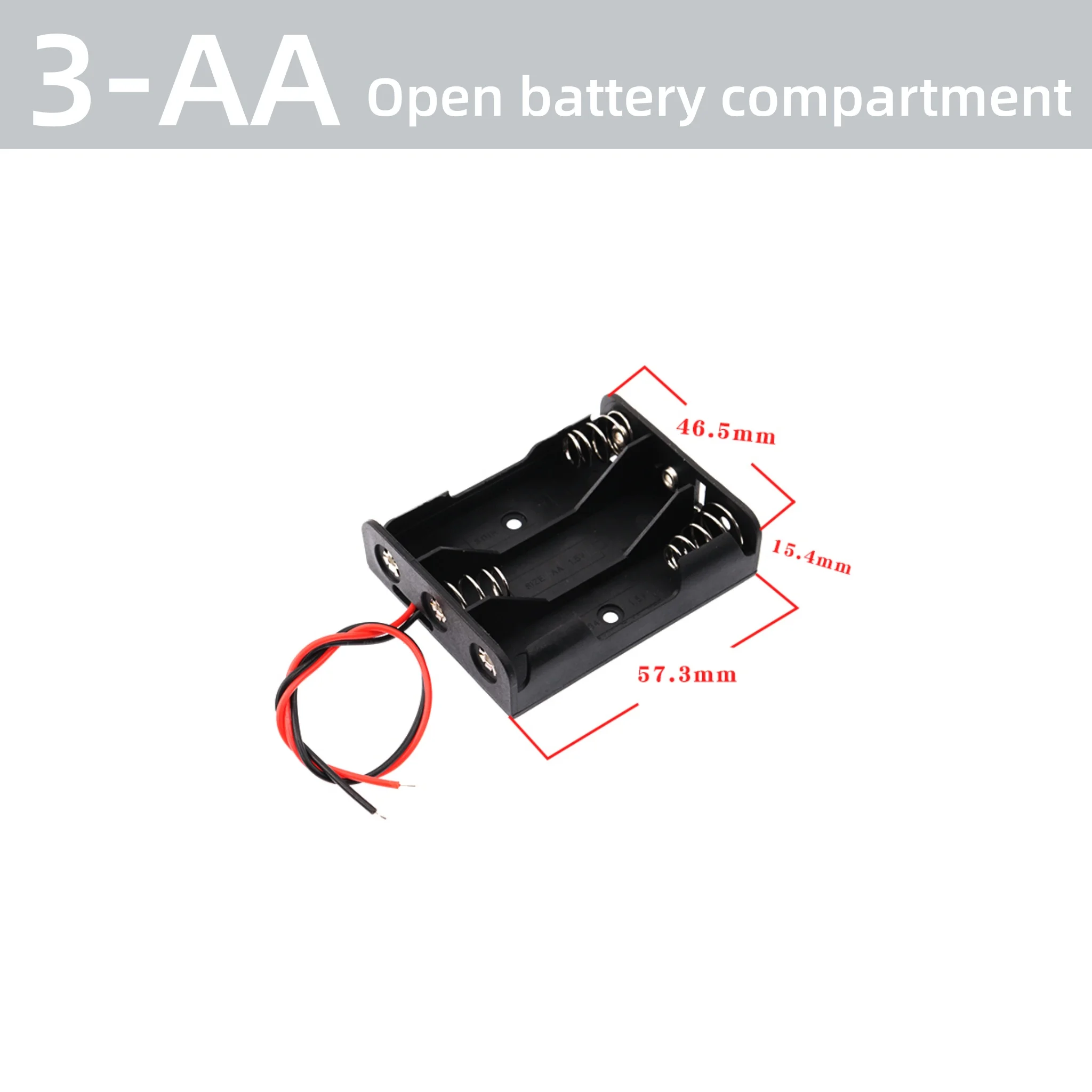 Dual AA/AAA Battery Holder with Switch and Cable - Multi-Slot Storage Case