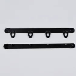Corset Fastening Buckle - DIY Handmade Craft Accessory - 25cm with 5 hookes (Black)