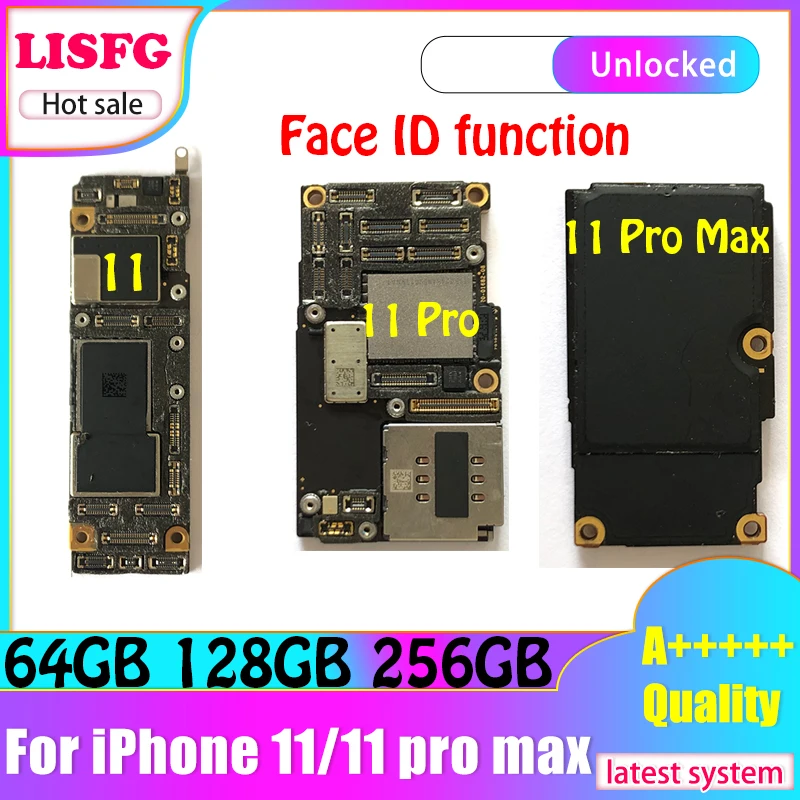 Original Para iPhone 11,11 Pro,11 Pro Max LTE 4G Rede Motherboard Mainboard Logic Board Com