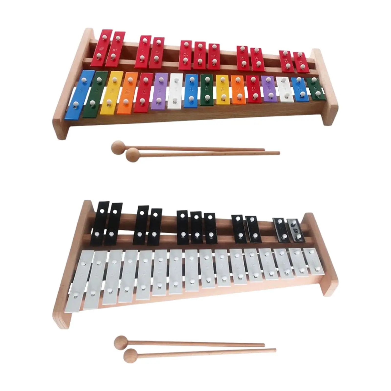 Hand Percussion 27 Key Glockenspiel Xylophone Portable Musical