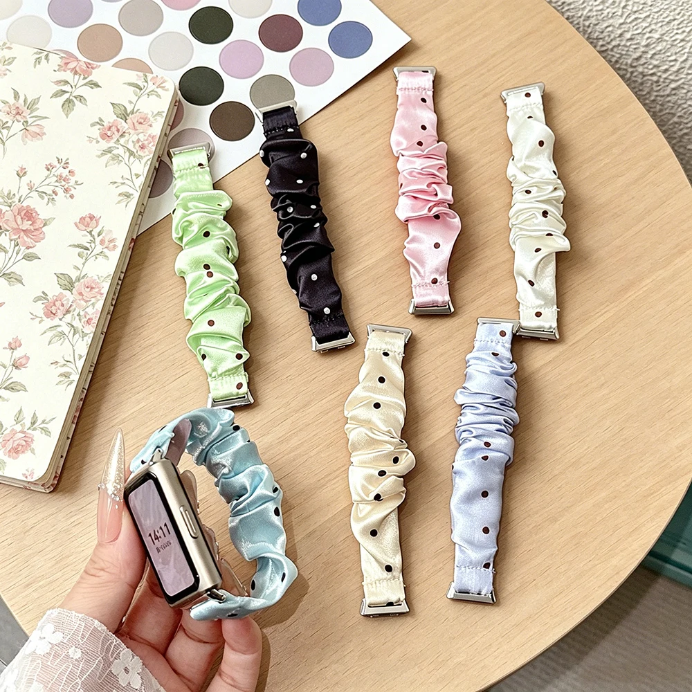 Stylish Scrunchies Stretchy Fabric Watchband – Elegant Replacement Wristband