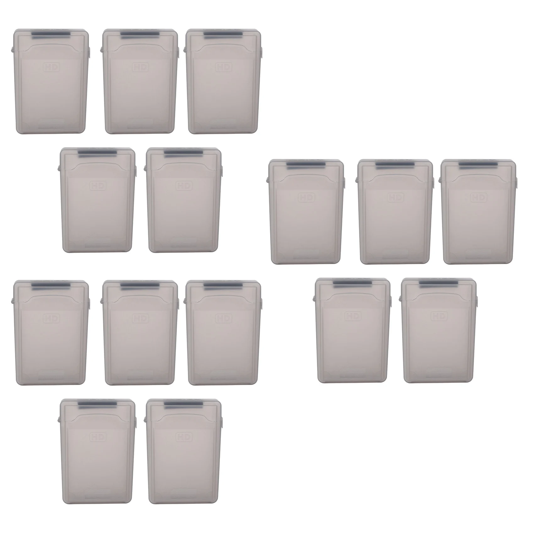 SQPP-15Pcs 3.5인치 IDE SATA HDD 하드 드라이브 디스크 플라스틱 보관함 케이스 인클로저 커버 그레이