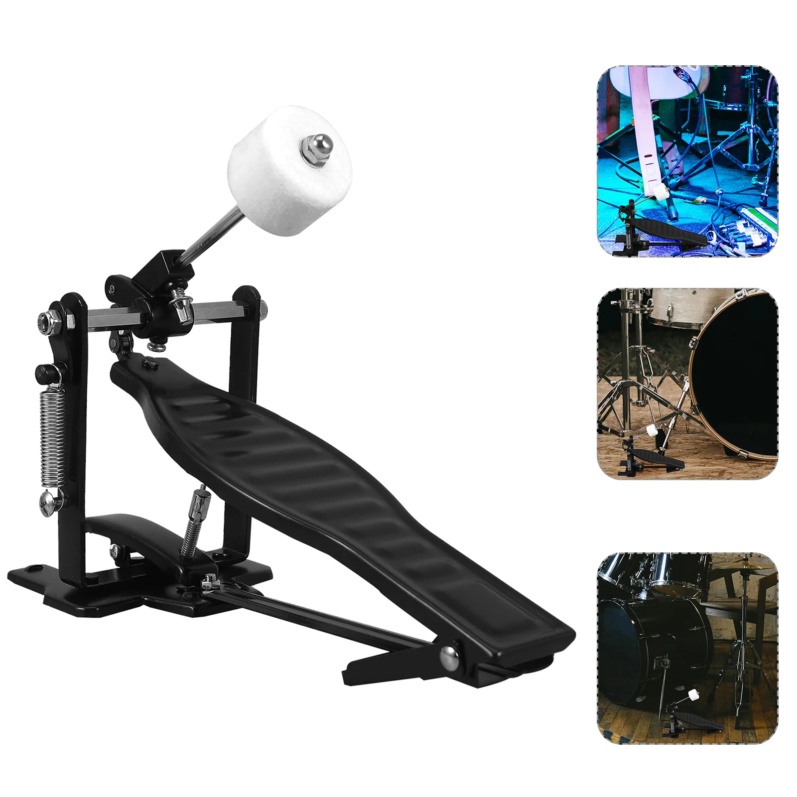 

Durable Bass Double Pedal Drum Single Pedal Drum Practice Instrument Accessories Black Drum Kick Pedal Instrument Supply