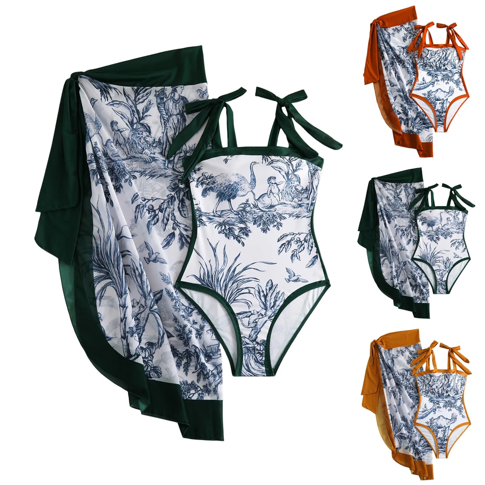 

Sheer Bikini Women Bikini Set Cover Up 2 Piece Swimsuit Black Top High Waisted Floral Bottom Swimwear