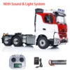 LESU 1/14 Scale RC Tractor Truck 6x6 RTR Remote Control 2-Speed Car Model with Smoke Unit Sound Light Set Battery RC Toys 1