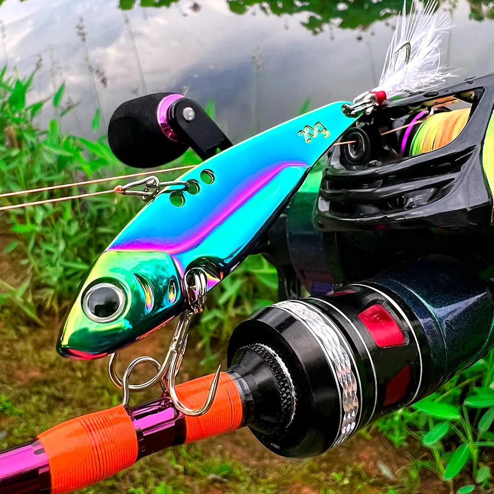1Pcs Jig Metal Spoon Fishing Lure 5g-20g Artificial Laser VIB Vibration Hard Bait Crankbaits Winter Sea Bass Pike Fishing Tackle 4