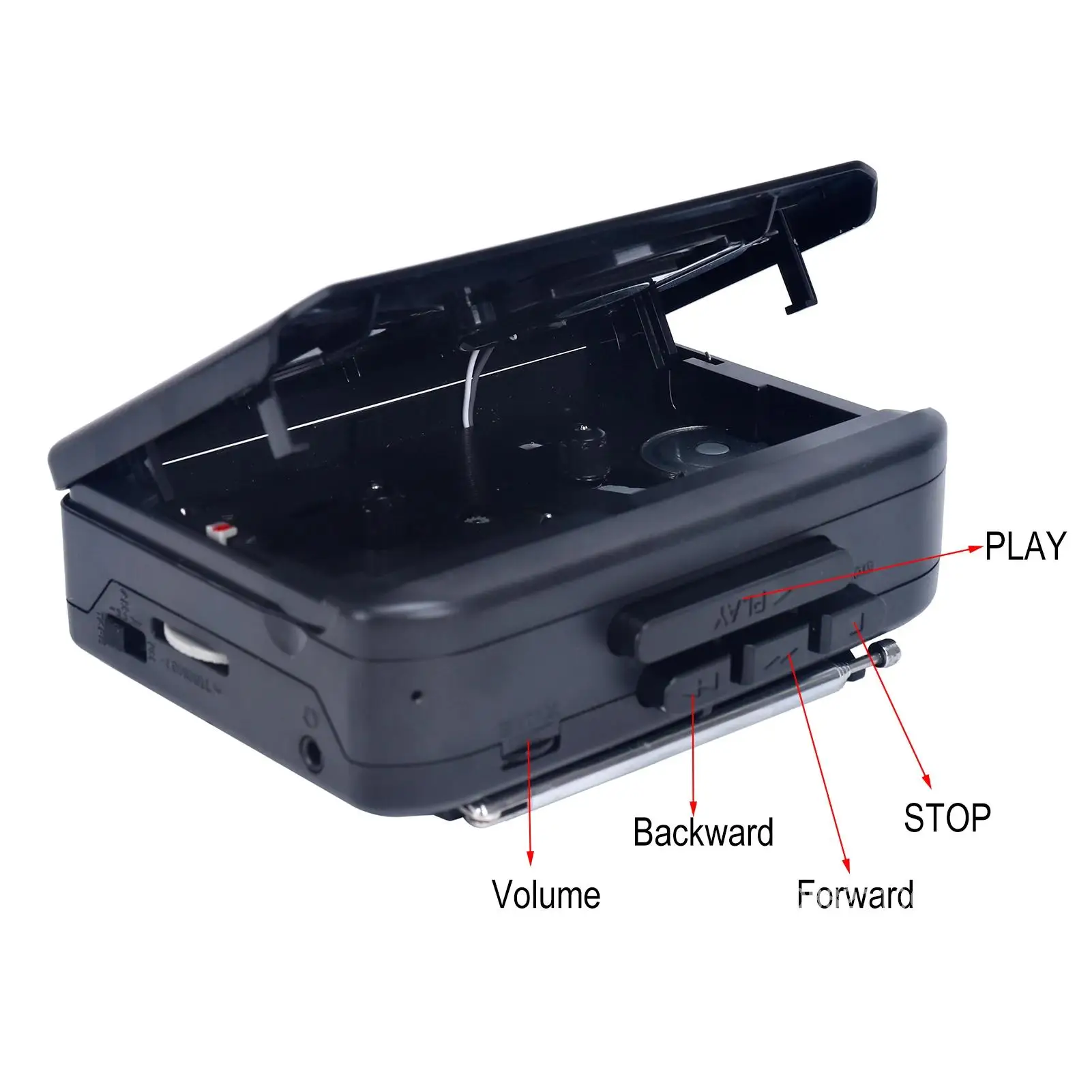 Tape Cassette Player Walkman Cassette Player Portable Speaker Multiple Power Supply Methods AM/FM Radio Function Music
