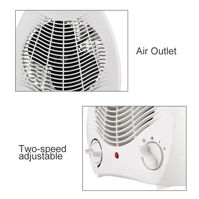 Forrófűtés 2000W Asztali Hordozható Nagysebességű Téli Elektromos Fűtés Légáramlás Torony Ventilátor Fűtő Léghűtő - Image 5