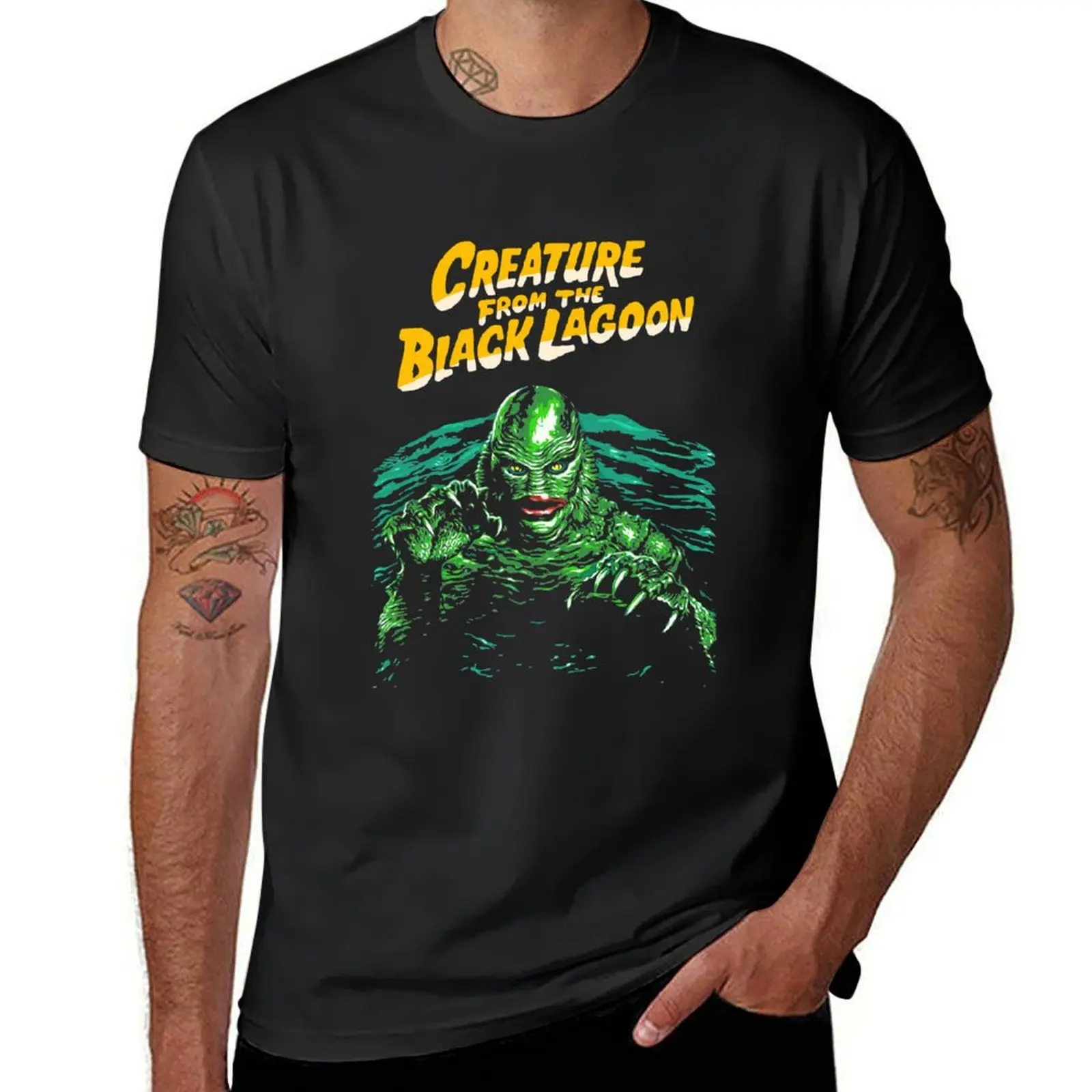 Retro Vintage Creature from the Black Lagoon T-Shirt tees summer top customs sweat black t shirts for men
