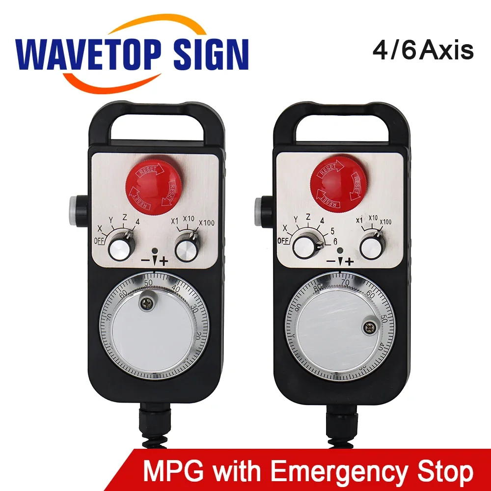 CNC Pulse Generator 4/6Axis MPG Pendant Handwheel 5V 12V 24V for FAGOR GSK Siemens MITSUBISHI FANUC System Pulse Generator cnc handwheel