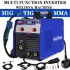 Semi-automatic Welding Machine without gas Welding Metal 3 in 1 MIG/LIFT TIG /STICK 220V IGBT CO2 Synergy MIG Inverter Machine 1