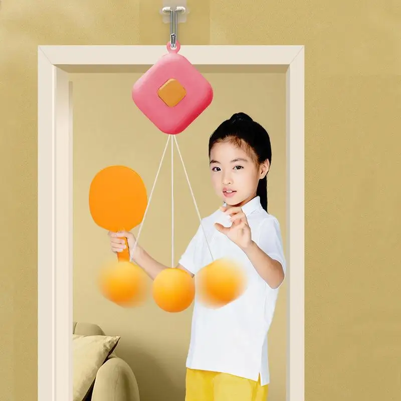 Square Table Tennis Trainer Set Indoor Door Pong Parent-child games Portable Door Pong Training Set for kids Improves Reaction